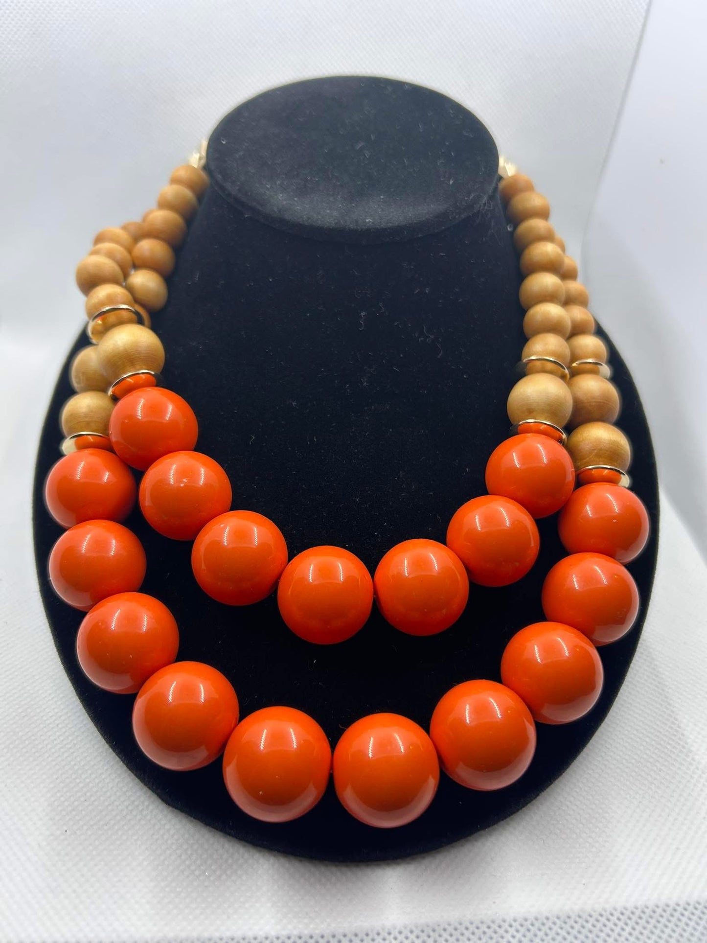 Sunset Ember Beaded Necklace