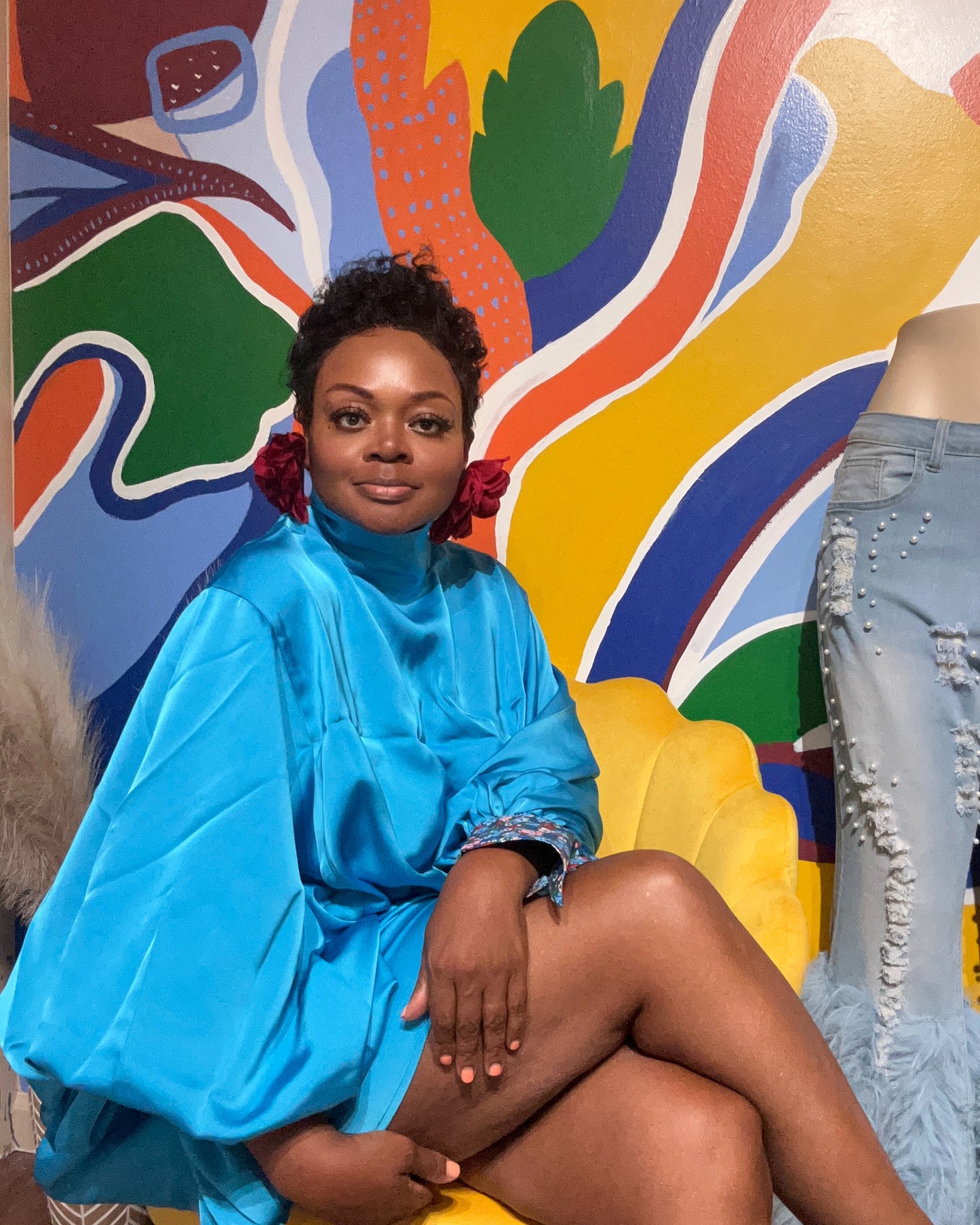 Teal Temptation Cape Dress