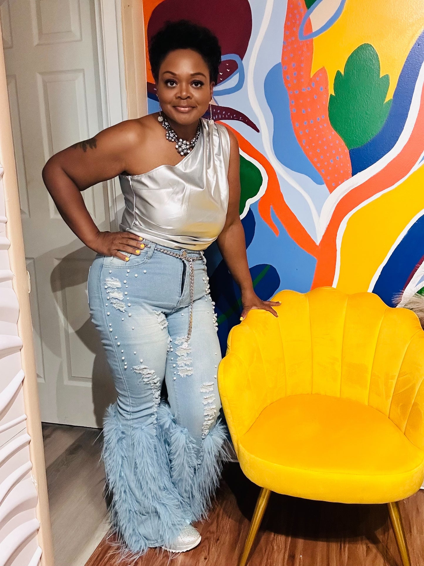 Pearl Drama Blue Jeans