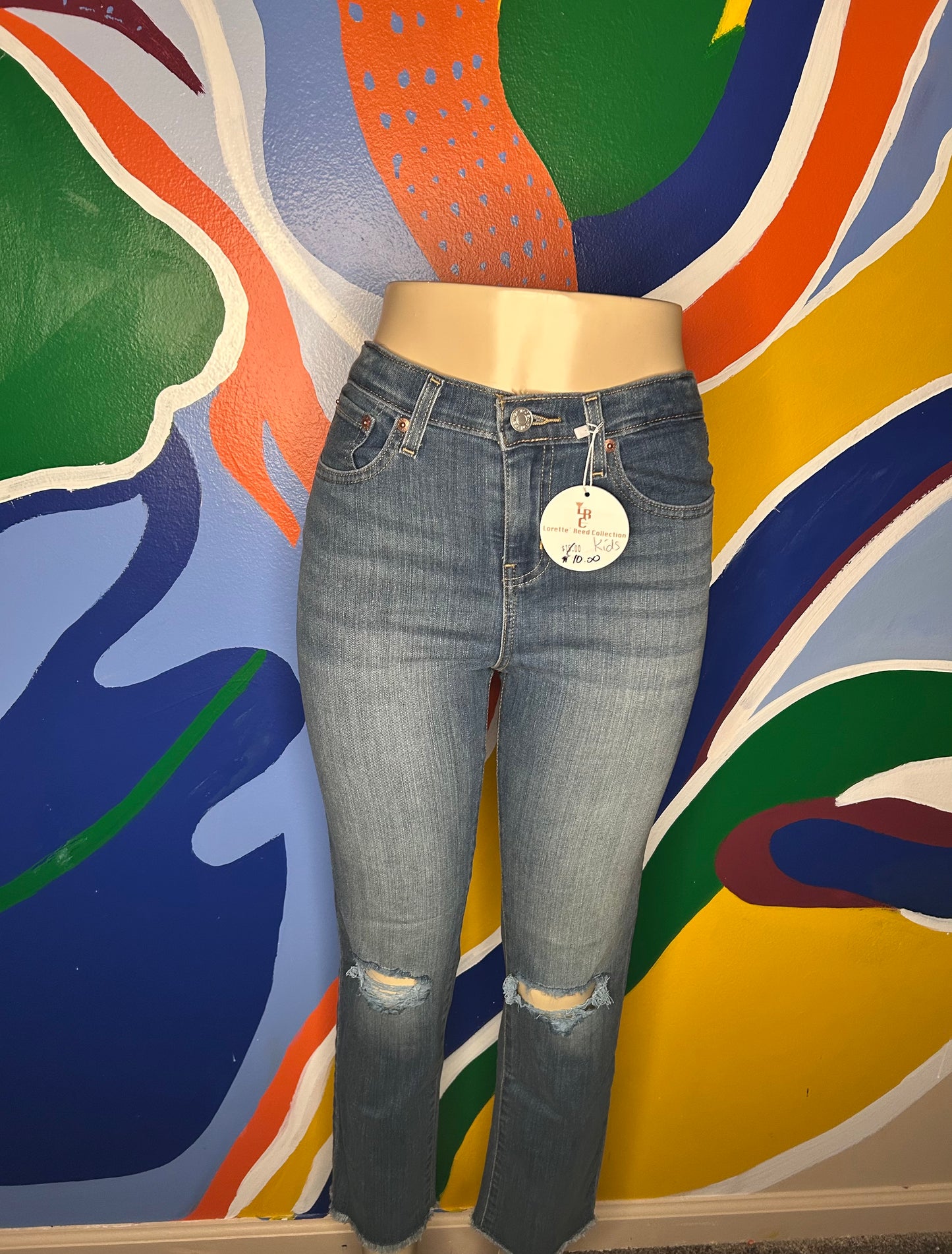 High Rise Ankle Straight ( Kids Jeans)