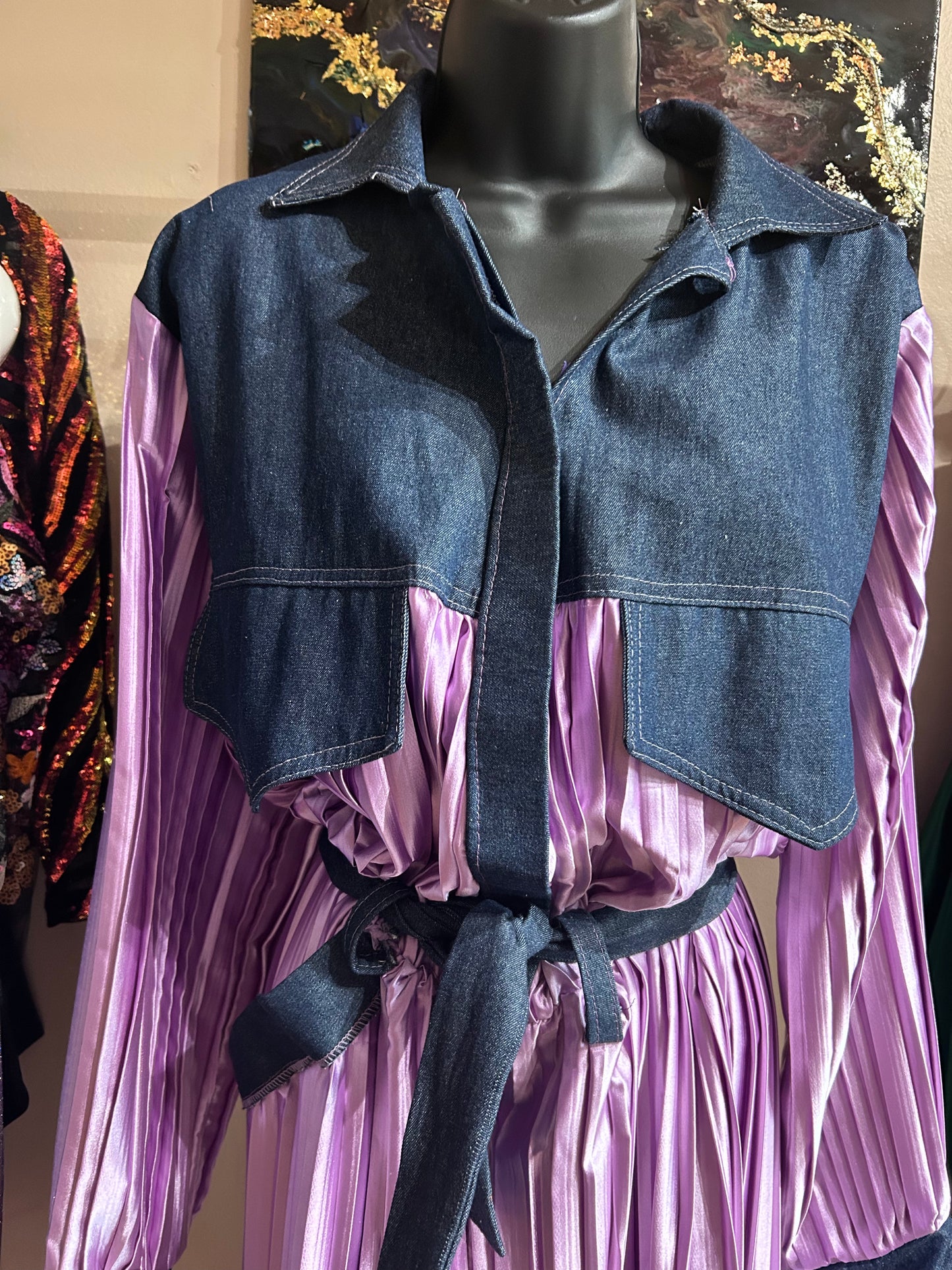 ✨ The Blue Jean Pleated Jumpsuit ✨
