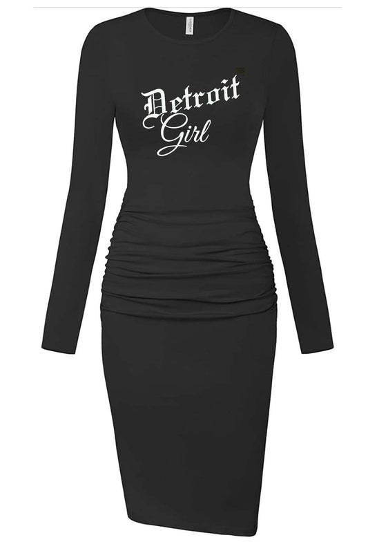 Detroit Girl Ruched Dress