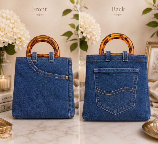 Indigo Elegance Denim Tote