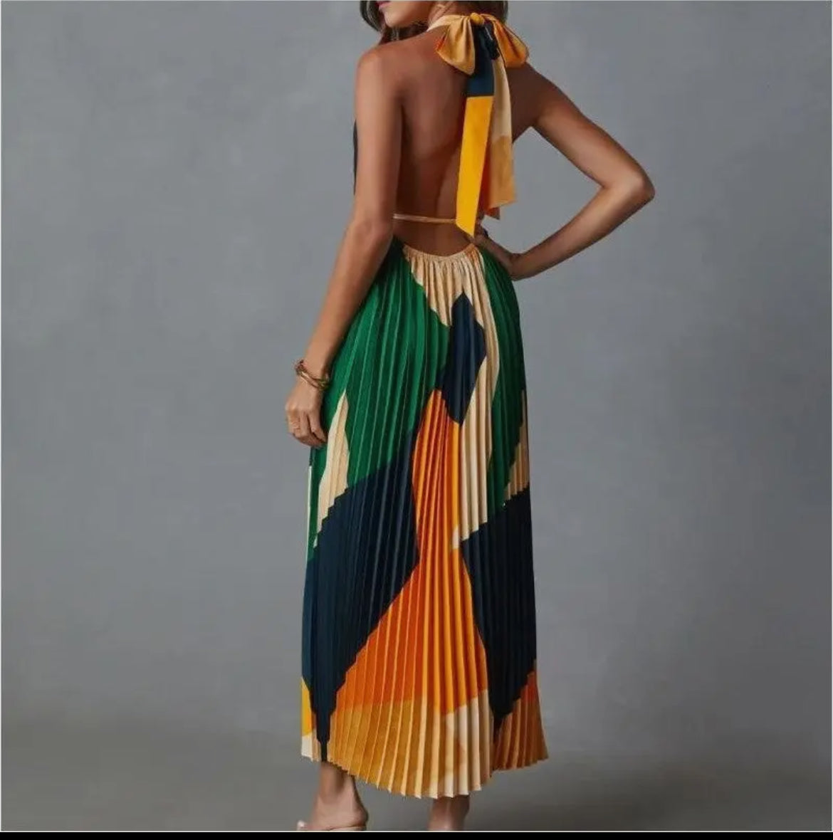 Color Craze Pleated Maxi