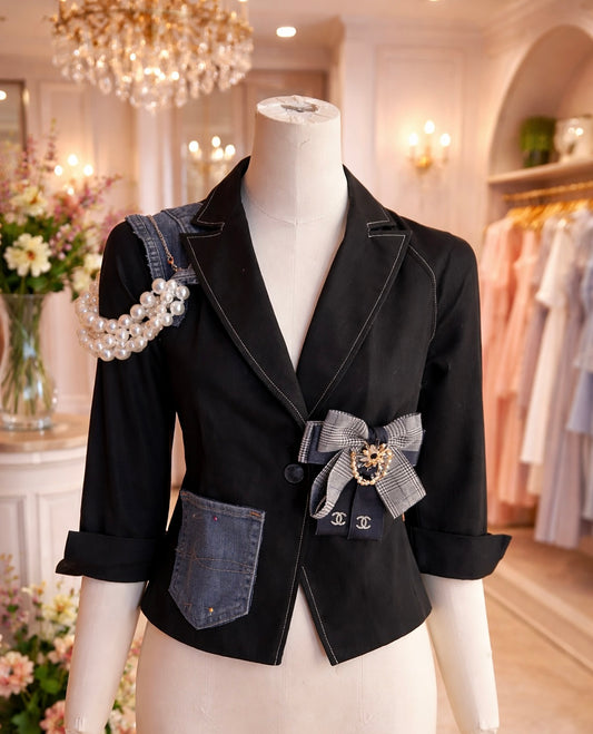 Blue Denim Pearl Blazer
