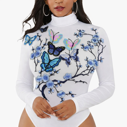 Butterfly Blossom Mesh Bodysuit