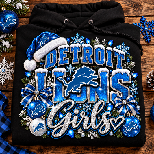 Christmas Lions Girl Hoodies