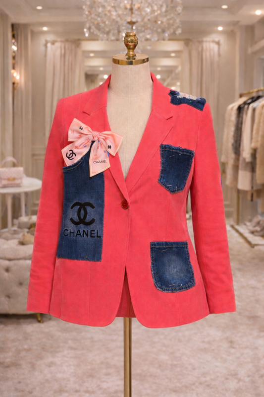 The Pink Icon Patch Blazer