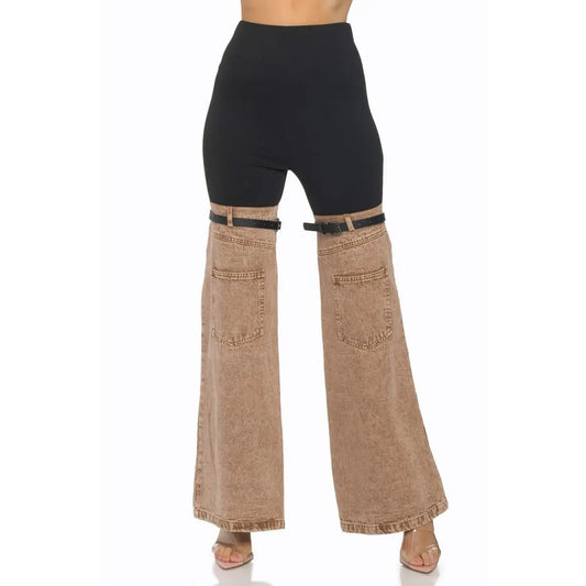Denim & Cotton Cargo Pants
