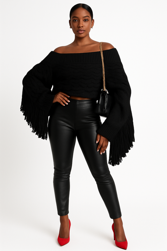 Midnight Fringe Knit