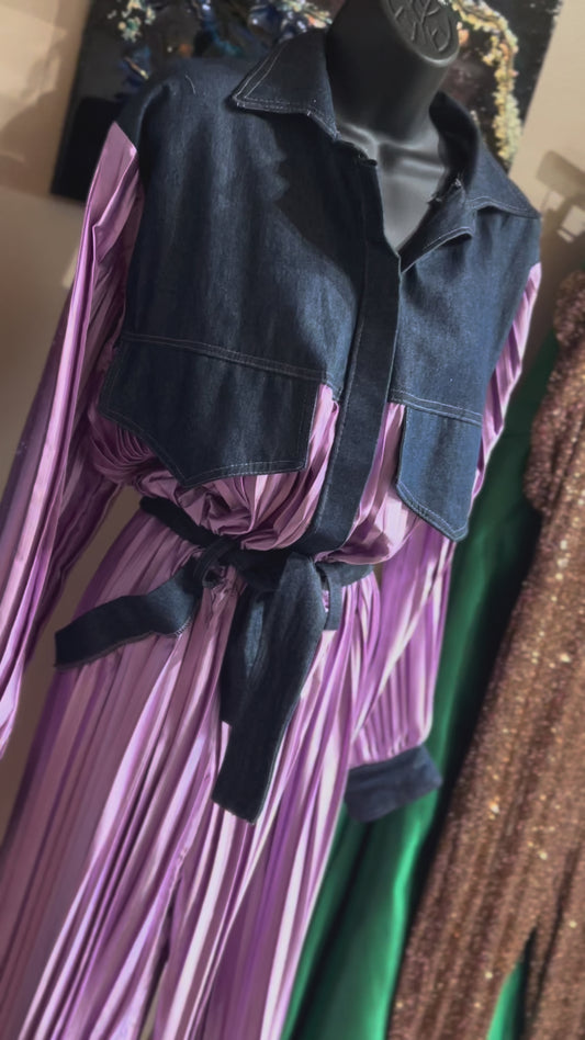 ✨ The Blue Jean Pleated Jumpsuit ✨